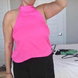 forever 21 hot pink halter tank top
